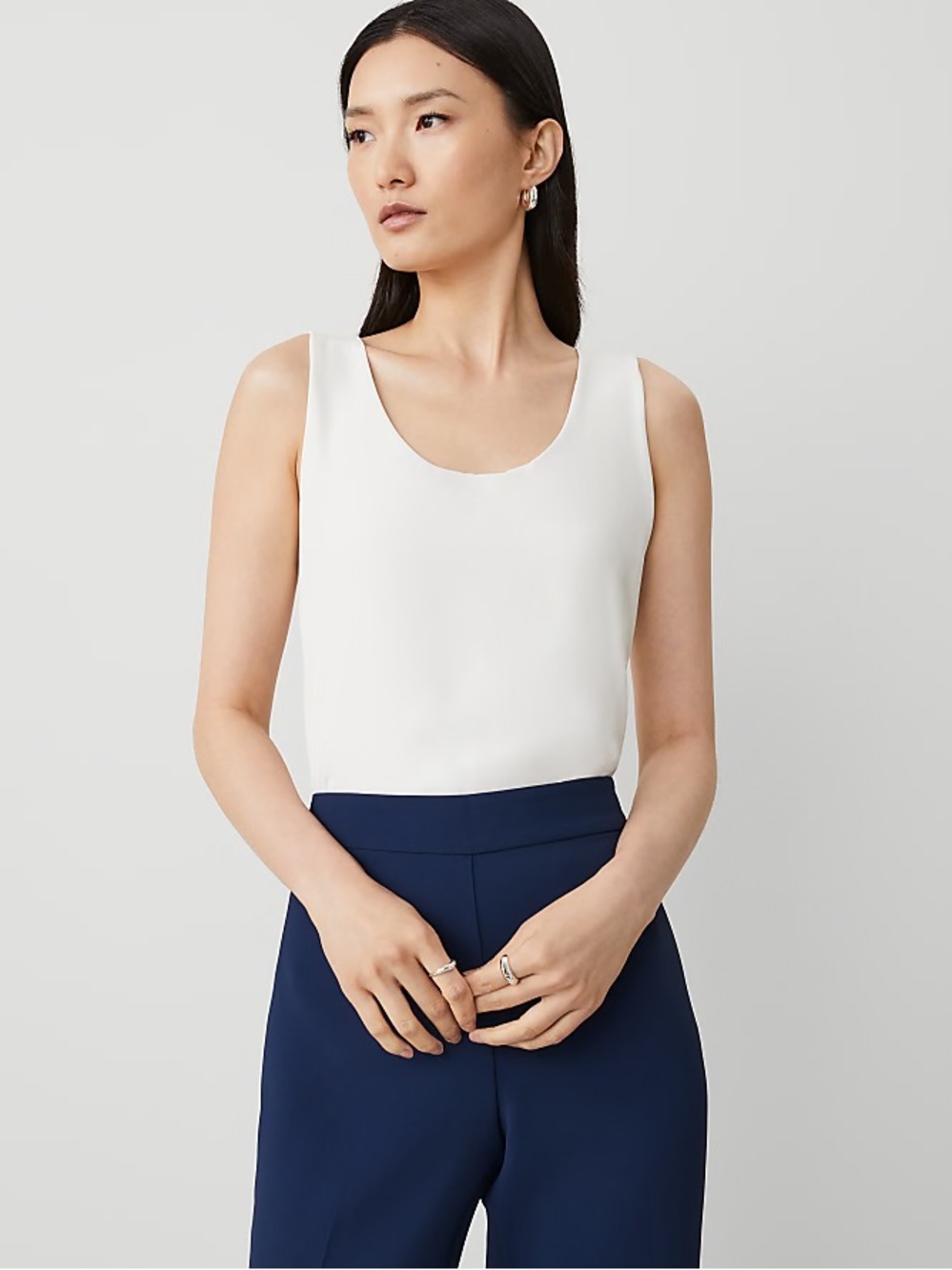 Ann Taylor Mixed Media Tank Top